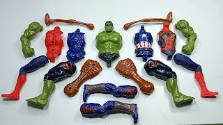 Merakit Mainan Avengers ~ Hulk Smash vs Spider-Man vs Sirenhead vs Captain America