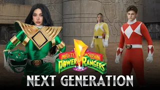 Power Rangers and Mighty Morphin kids in the 2025 reboot