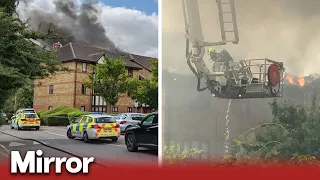 Firefighters tackling ‘inferno’ after gas explosion at flats