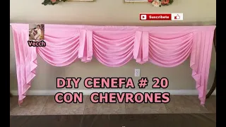 DIY CENEFA # 20 CON CHEVRONES / DIY EASY SWAGS / DRAPE RIDEAUX /dökümlü perdeler