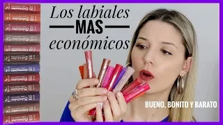 MAQUILLAJE DE FARMACIA: LOS LABIALES MAS ECONÓMICOS, BUENO, BONITO Y BARATO!!