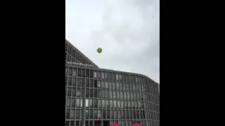 Die Inklusionsfackel am Potsdamer Platz.