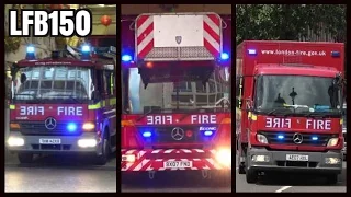 Fire trucks responding compilation - London Fire Brigade 150 Years