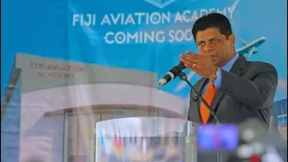 AG Hon. Aiyaz Sayed-Khaiyum officiates the groundbreaking ceremony at the Fiji Aviation grounds