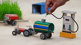 diy tractor mini petrol pump science project || @MiniInventor || keepvilla