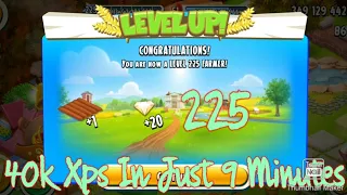 Hay Day Level Up to 225 | How To Earn 40k Xps In 9 Minutes | Hay Day Gameplay | How to Level Up Fast