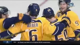 Roman Josi Hits the Post and Scores vs Montreal 12/21/2015