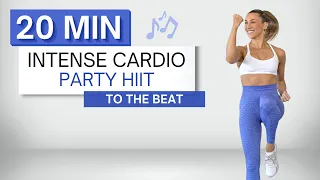 20 min CARDIO PARTY HIIT WORKOUT | To The Beat ♫ | No Squats or Lunges | Fun + High Intensity