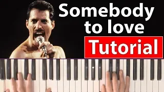 Como tocar "Somebody to love"(Queen) - Piano, tutorial, partitura y Mp3