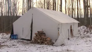 906 Outdoors - U.P. Camp Stories - December Hunting, Wall Tent.