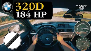 BMW F30 320D 2012 | Acceleration on German Autobahn | Beschleunigung 100-200 km/h | No Limit Highway