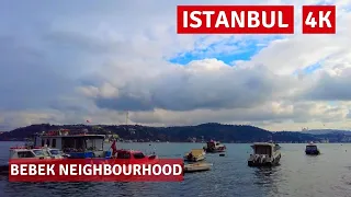 Istanbul 2022 Bebek Neighbourhood Walking Tour 9 January|4k UHD 60fps|