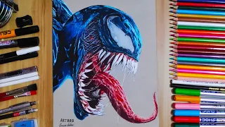Drawing Venom ( Tom Hardy) Time -Lapse Drawing | ART 888