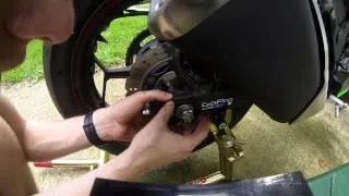 How to adjust motorcycle chain on Ninja 300 Ninja 400