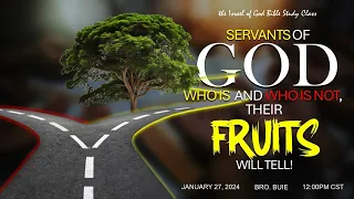 IOG - "The Servants of God: Who Is and Who Is Not? Their Fruits Will Tell" 2024