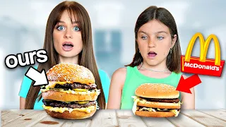 Remaking FAST FOOD Meals CHALLENGE *WINS* | Family Fizz