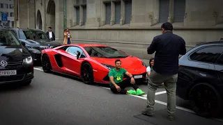 STRANGERS POSING WITH A LAMBORGHINI AVENTADOR! *LOUD CARS* [EN]