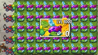 All Pult Plants LEVEL 1000 Power-Up vs Ancient Egypt Final Boss! in Plants vs. Zombies 2