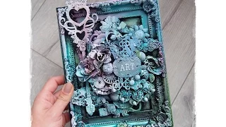 Tutorial altered mixed media frame 'Art' by Marta Lapkowska