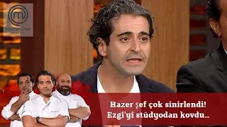 Hazer şef çok sinirlendi! Ezgiyi stüdyodan kovdu | 5.Bölüm | MasterChef Türkiye