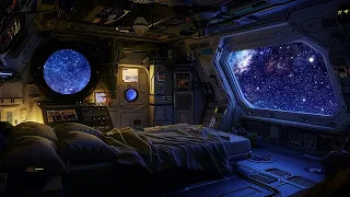 Living in Peaceful Space | Soothing Deep Space Rumble | Relaxing & Deep Sleep | 10 Hours