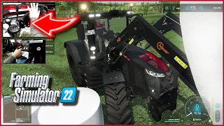 Farming Simulator 22 Wheel + Joystick Gameplay Mowing & Making Silage Bales - Massey Ferguson MF 8S