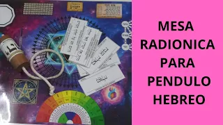 MESA RADIONICA PARA PENDULO HEBREO/ COMO UTILIZARLA/ CURSO GRATIS DE MESA RADIONICA