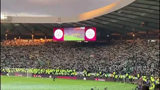 Celtic Fans Sing YNWA After 2023 Viaplay Cup Final Win!