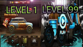 MAX LEVEL Zombie Hill Racing All Zombie Cars Unlocked! Max Level Speed & Armor in Earn To Die