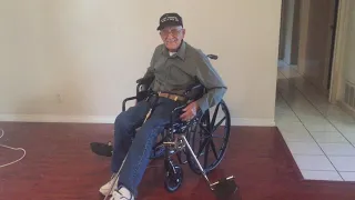 April 2017: grandpa has a wheelchair