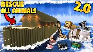 I Built NOAH'S ARK 2.0 To Survive THE GREAT FLOOD In Minecraft 100 DAYS