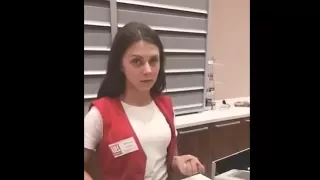 Cute gas station cashier high af (Russia)