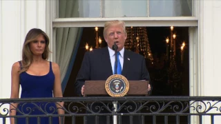 Trump celebrates Independence Day with military families