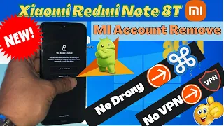 Xiaomi Redmi Note 8T /Note 8...Bypass Mi Account 🔐/ Frp lock One Click With Umt Pro 2021