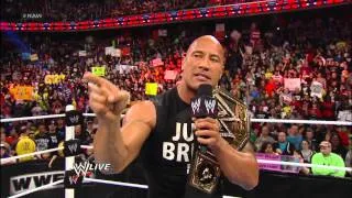 The Rock responds to John Cena about their WrestleMania showdown: Raw, April 1, 2013