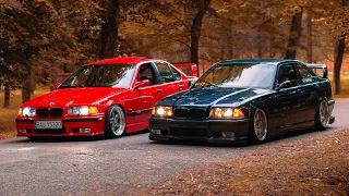 TWO STATIC BMW E36 GT CLASS | blue & red | JVKUB Media