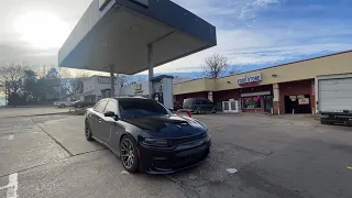 Doing over 100mph in the hood in my srt 392 pov