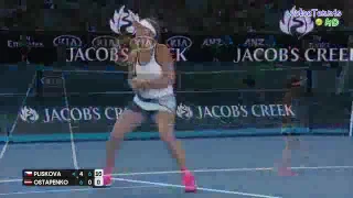 Karolina Pliskova vs Jelena Ostapenko Australian Open 2017 R3 Highlights