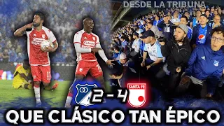 CLÁSICO ÉPICO DESDE LA TRIBUNA MILLONARIOS vs SANTA FE (2-4) Liga Betplay 2023-ll