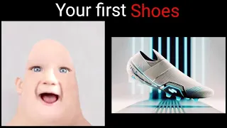 your first shoes (Mr incredible becoming old)(Mr incredible meme)