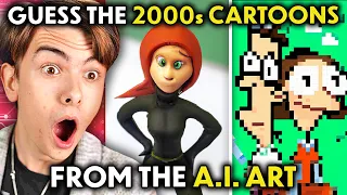 Adults Guess The 2000s Cartoon From A.I Art! | React