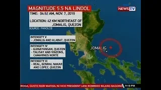 SONA: Ilang bahagi ng Luzon, niyanig ng magnitude 5.5 na lindol