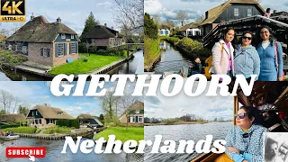 Day Trip to Giethoorn from Amsterdam | Venice of Netherlands Full Tour 4K | No car Village, Holland