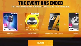 unlocking acura nsx gt3 evo plus the 3rd place decal asphalt 9