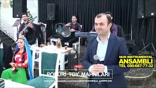 popuri toy mahnıları oxuyan Rauf Nagıoglu / gitara Mehemmed Agcabedili / sintez Elvin qarmon Perviz