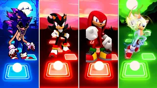 Sonic Exe 🆚 Hyper Sonic 🆚 Knuckles Sonic 🆚 Shadow Sonic | Sonic Tiles Hop