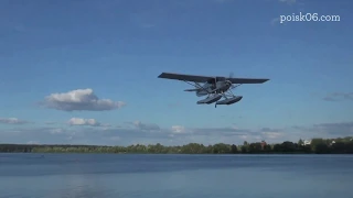 Облет самолета SkyRanger на поплавках.