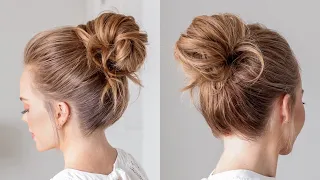 Easiest Messy Bun Hack | For Medium Long Hair