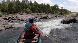 Running the Saint in a open canoe solo.