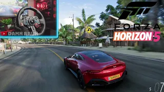 503hp Aston Martin Vantage - Forza Horizon 5  | G29 Steering Wheel Gameplay [4K] | Damn Bruh